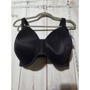 Vanity Fair Bra Womens 36G Black Beauty Back Full Figure Underwire Smooth Back